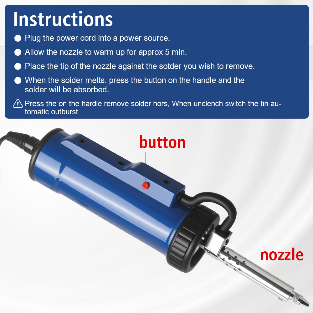 Remove Pump with 3 Suction Noz - огляд і ціна Desoldering Pump Electric Vacuum Station