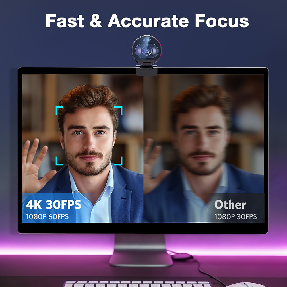 4K Webcam EMEET S600 SmartCam  - огляд і ціна 4K Microscope Camera Sony Sensor